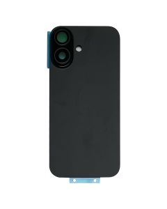 Back Glass w/ Camera Lens / MagSafe Magnet for iPhone 16 Plus (No Logo) (Black)
