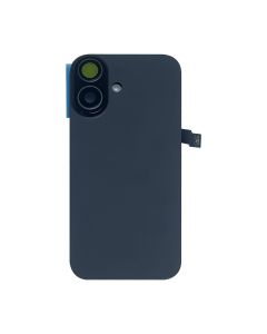 Back Glass w/ Camera Lens / Steel Plate / Wireless NFC Charging MagSafe Magnet / Flashlight Flex for iPhone 17 (No Logo) (Black)