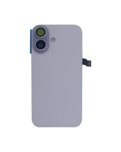 Back Glass w/ Camera Lens / Steel Plate / Wireless NFC Charging MagSafe Magnet / Flashlight Flex for iPhone 17 (No Logo) (Lavender)