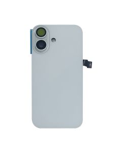 Back Glass w/ Camera Lens / Steel Plate / Wireless NFC Charging MagSafe Magnet / Flashlight Flex for iPhone 17 (No Logo) (White)