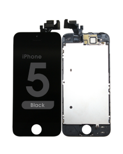 Complete Assembly - Touch Screen Glass Digitizer / LCD Display for iPhone 5 (Front camera / Prox Sensor / Earspeaker Pre-Installed) (Black)