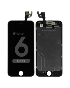 Complete Assembly - LCD Screen and Digitizer Assembly for iPhone 6 (Front camera / Prox Sensor / Earspeaker Pre-Installed) (Black)