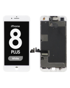 Complete Assembly - LCD Screen and Digitizer Assembly for iPhone 8 Plus (Front camera / Prox Sensor / Earspeaker Pre-Installed) (White)