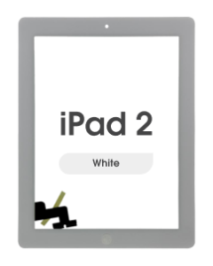 Aftermarket - Glass and Digitizer Touch Panel w/ Home Button for iPad 2 (White)