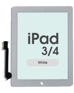 Aftermarket - Glass and Digitizer Touch Panel for iPad 3 / iPad 4 (White)