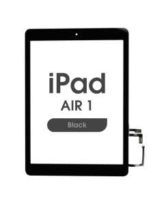 Premium - Glass and Digitizer Touch Panel w/ Home Button for iPad Air 1 (Black)
