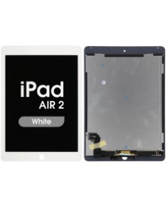 Aftermarket - Glass and Digitizer Full LCD Assembly for iPad Air 2 w/ Pre-installed Sleep / Wake Flex (White)