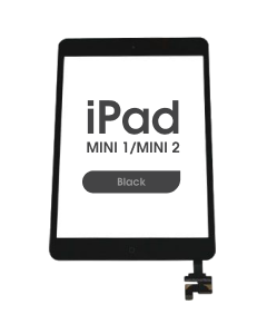 Aftermarket w/ Home Button - Glass and Digitizer Touch Panel for iPad Mini 1 / iPad Mini 2 (Black)