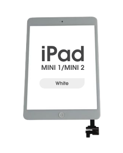 Aftermarket - Glass and Digitizer Touch Panel w/ Home Button for iPad Mini 1 / iPad Mini 2 (White)