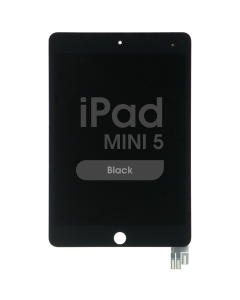 Premium Refurbished - Glass and Digitizer Full LCD Assembly for iPad Mini 5 (Sleep / Wake Flex Pre-Soldered) (Black)