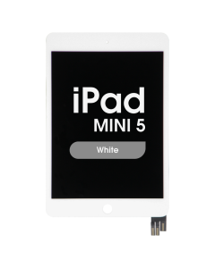 FX5 Fused - LCD Glass and Digitizer Complete Assembly w/ Pre-installed Sleep / Wake Flex for iPad Mini 5 (White)
