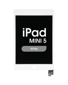 Premium Refurbished - Glass and Digitizer Full LCD Assembly for iPad Mini 5 (Sleep / Wake Flex Pre-Soldered) (White)