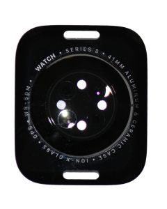 Glass Back Cover for Apple Watch Series 8 (41 mm) (GPS Version) (Black)