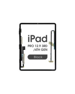 Aftermarket - Glass and Digitizer Touch Panel for iPad Pro 12.9 3rd / iPad Pro 12.9 4th Gen (Black)