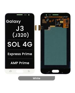 LCD Screen and Digitizer Assembly for Samsung Galaxy J3 (J320) (No Frame) (White)