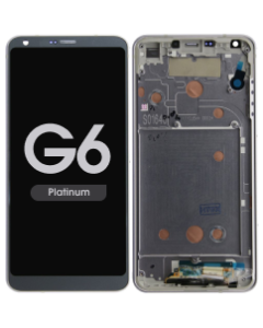 LCD Screen and Digitizer Assembly w/ Frame for LG G6 (Platinum)