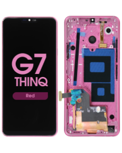 LCD Screen and Digitizer Assembly w/ Frame for LG G7 ThinQ (Red)