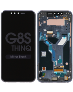 OLED Screen and Digitizer Assembly w/ Frame for LG G8S ThinQ (Mirror Black)