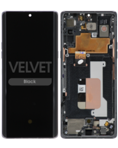Refurbished - OLED Screen and Digitizer Assembly w/ Frame for LG Velvet (G9) (All Carriers except Verizon UW) (Black)