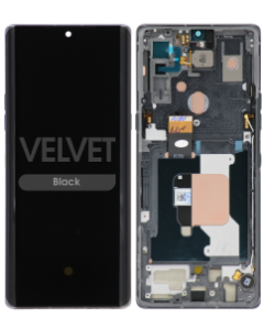 Refurbished - OLED Screen and Digitizer Assembly w/ Frame for LG Velvet (G9) (Verizon UW) (Black)