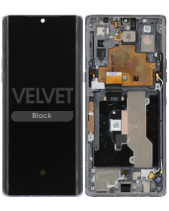 OEM Pull - OLED Screen and Digitizer Assembly w/ Frame for LG Velvet (G9) (Verizon UW) (Black)