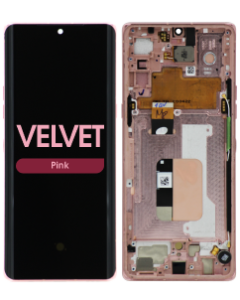 Refurbished - OLED Screen and Digitizer Assembly w/ Frame for LG Velvet (G9) (All Carriers Except Verizon UW) (Pink)