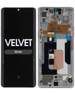 Refurbished - OLED Screen and Digitizer Assembly w/ Frame for LG Velvet (G9) (All Carriers except Verizon UW) (Silver)