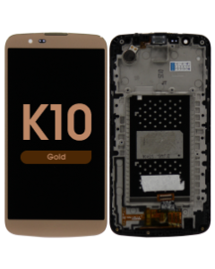 LCD Screen and Digitizer Assembly w/ Frame for LG K10 (Gold)