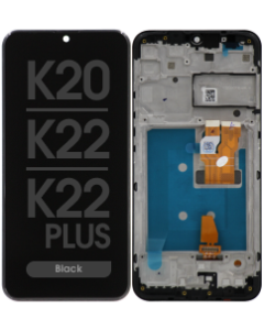 Refurbished - LCD Screen and Digitizer Assembly w/ Frame for LG K20 (2020) / K22 / K22 PLUS (K220) (Black)