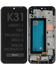 LCD Screen and Digitizer Assembly w/ Frame for LG K31 / Aristo 5 / K8X / Phoenix 5 / Risio 4 / Tribute Monarch (K300) (Black)