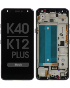 LCD Screen and Digitizer Assembly w/ Frame for LG K40 / K12 Plus (Black)