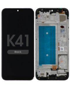 LCD Screen and Digitizer Assembly w/ Frame for LG K41 (Black)