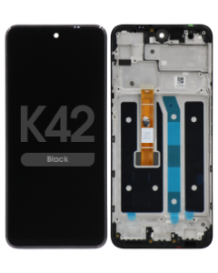 LCD Screen and Digitizer Assembly w/ Frame for LG K42 (Black)