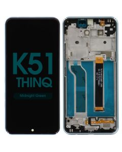 Refurbished - LCD Screen and Digitizer Assembly w/ Frame for LG K51 (Midnight Green)
