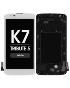 LCD Screen and Digitizer Assembly w/ Frame for LG K7 / Tribute 5 (LS675 / MS330) (White)