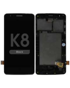 LCD Screen and Digitizer Assembly w/ Frame for LG K8 (XT240) (Black)