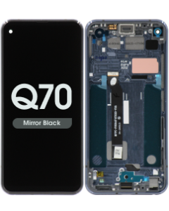 Refurbished - LCD Screen and Digitizer Assembly w/ Frame for LG Q70 (Mirror Black)