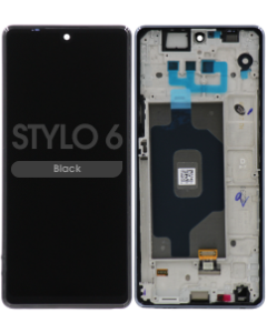 LCD Screen and Digitizer Assembly w/ Frame for LG Stylo 6 (Black)