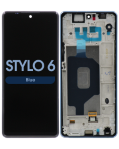 LCD Screen and Digitizer Assembly w/ Frame for LG Stylo 6 (Blue)