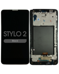 LCD Screen and Digitizer Assembly w/ Frame for LG Stylo 2 (LS775) (Black)