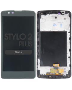 LCD Screen and Digitizer Assembly w/ Frame for LG Stylo 2 Plus (Black)