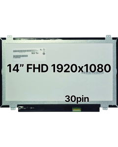 14" FHD Laptop LCD 1920x1080 30pin BRHS Slim Top & Bottom Tabs Matte 