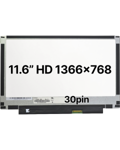 11.6" HD Laptop LCD 1366x768 30pin BRHS Slim Side Tabs Matte 