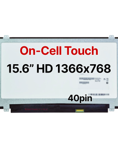 15.6" HD Laptop LCD 1366x768 40pin BRHS On-Cell Touch Slim Top & Bottom Tabs Glossy 