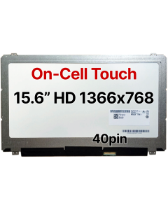 15.6" HD Laptop LCD 1366x768 40pin BRHS On-Cell Touch Slim No Tabs Glossy 