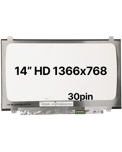 14" HD Laptop LCD 1366x768 30pin BRHS Nano Edge Top & Bottom Tabs Matte 