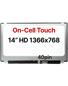 14" HD Laptop LCD 1366x768 40pin BRHS On-Cell Touch Slim Top & Bottom Tabs Matte 