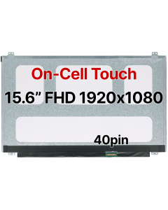 15.6" FHD Laptop LCD 1920x1080 40pin BRHS On-Cell Touch Slim Top & Bottom Tabs Glossy 