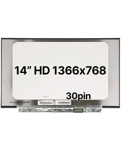 14" HD Laptop LCD 1366x768 30pin BRHS Nano Edge No Tabs Matte 