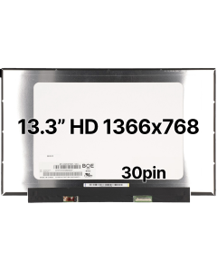 13.3" HD Laptop LCD 1366x768 30pin BRHS Nano Edge No Tabs Matte 